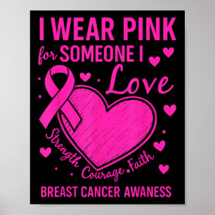 Im Oktober tragen wir rosa Brustkrebserkrankungen Poster