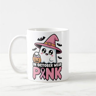 Im Oktober tragen wir rosa Brustkrebsvorwarnen Kaffeetasse