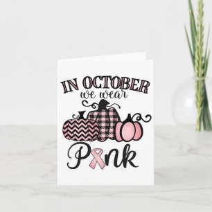 Im Oktober tragen wir rosa Erntedank Brustkrebs Karte