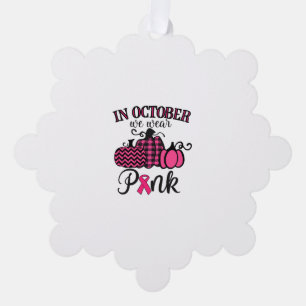 Im Oktober tragen wir rosa Erntedank Brustkrebs Ornament Karte