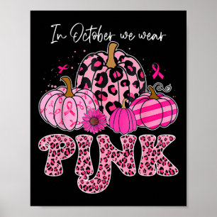 Im Oktober tragen wir rosa Erntedank Brustkrebs Poster
