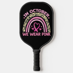Im Oktober tragen wir Rosa für das Brustkrebsbewus Pickleball Schläger