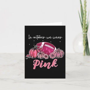 Im Oktober tragen wir rosa Fußball Brustkrebs Awa Karte