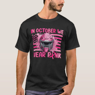 Im Oktober tragen wir rosa Fußball-Kürbis-Brustkre T-Shirt