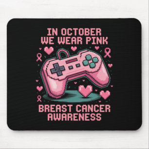 Im Oktober tragen wir rosa Gaming Brustkrebsbewuss Mousepad