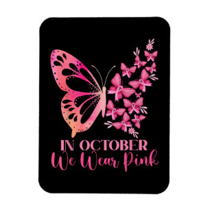 im oktober tragen wir rosa gegen brustkrebs magnet