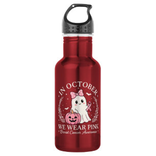 Im Oktober tragen wir rosa Geist Halloween Edelstahlflasche