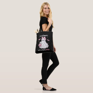 im Oktober tragen wir rosa Geist Halloween Tasche