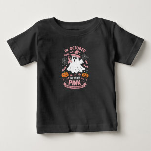 Im Oktober tragen wir rosa Geist Hexe Brustkrebs  Baby T-shirt