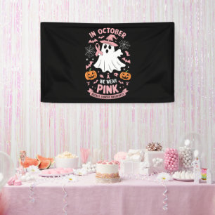 Im Oktober tragen wir rosa Geist Hexe Brustkrebs Banner