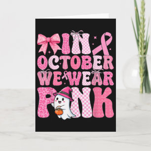 Im Oktober tragen wir rosa Geist Hexe Brustkrebs Karte