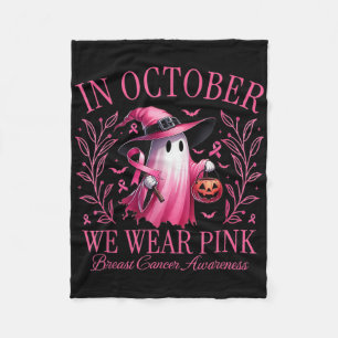 Im Oktober tragen wir rosa Geister Brustkrebs-Awar Fleecedecke