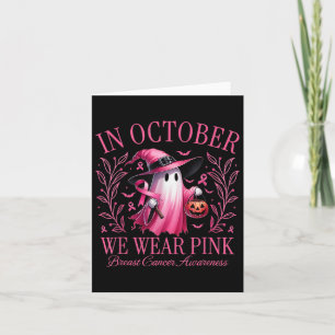 Im Oktober tragen wir rosa Geister Brustkrebs-Awar Karte
