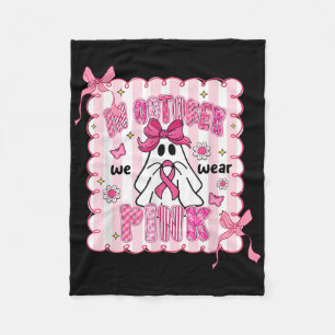 Im Oktober tragen wir rosa Geister Funny Breast Ca Fleecedecke