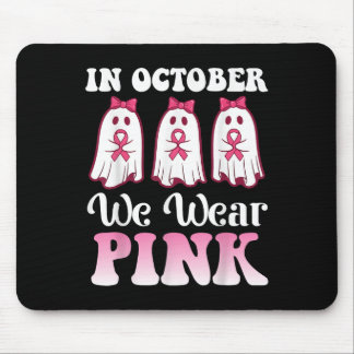 Im Oktober tragen wir rosa Geister für Brustkrebs Mousepad