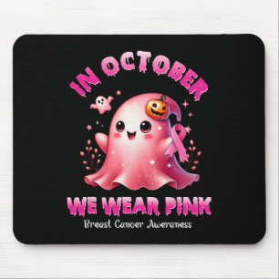 Im Oktober tragen wir rosa Geisterhexen Brustkrebs Mousepad