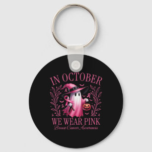Im Oktober tragen wir rosa Geisterhexen Brustkrebs Schlüsselanhänger