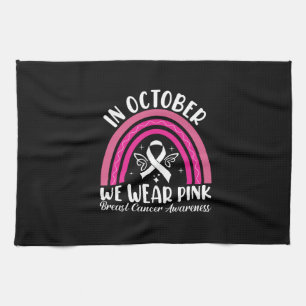 Im Oktober tragen wir rosa Geschirrtuch