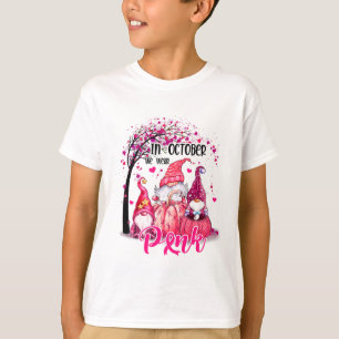 Im Oktober tragen wir rosa Gnome Brustkrebs-Aware T-Shirt