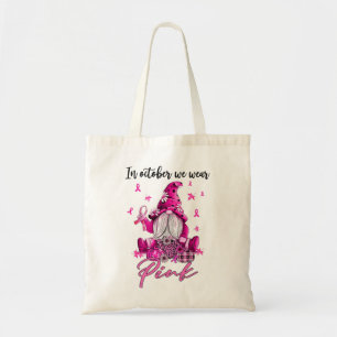 Im Oktober tragen wir rosa Gnome Brustkrebs-Aware Tragetasche