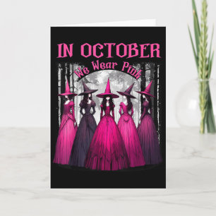 Im Oktober tragen wir rosa Gruselige Hexe Hallowee Karte