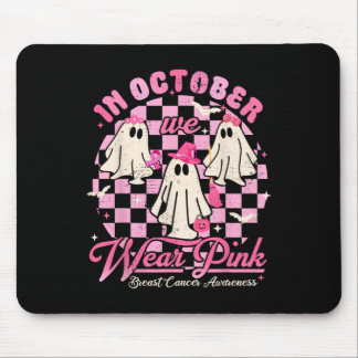 Im Oktober tragen wir rosa Halloween Breastkrebs A Mousepad