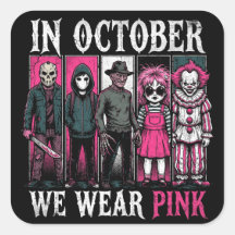 Im Oktober tragen wir Rosa Halloween Charaktere