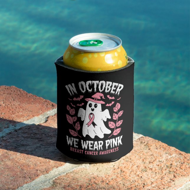 Im Oktober tragen wir rosa Halloween Hexe Dosenkühler (In Situ Pool)