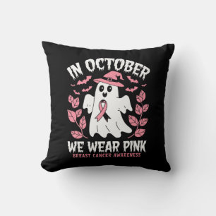 Im Oktober tragen wir rosa Halloween Hexe Kissen