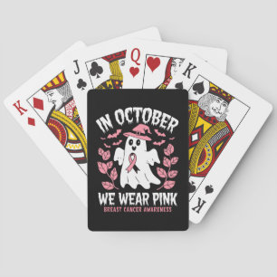 Im Oktober tragen wir rosa Halloween Hexe Spielkarten