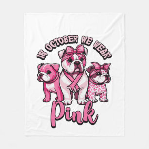 Im Oktober tragen wir Rosa � Halloween Süße Hunde Fleecedecke