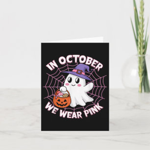 Im Oktober tragen wir rosa Hexen bei Brustkrebs Karte