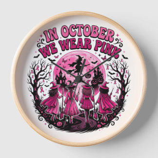 Im Oktober tragen wir Rosa Hexen Brustkrebs Hallow Uhr
