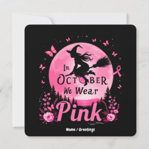 Im Oktober tragen wir rosa Hexenkrebs Einladung