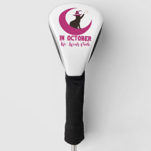 Im Oktober tragen wir rosa Katze Brustkrebsbewusst Golf Headcover