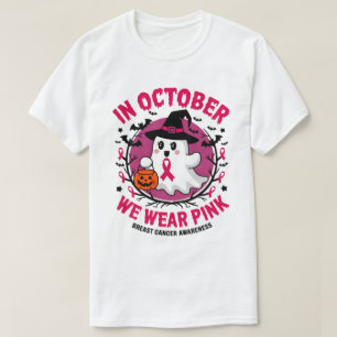 Im Oktober tragen wir rosa Krebsbewusstsein Hallow T-Shirt