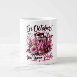 Im Oktober tragen wir rosa Kürbis Jumbo-Tasse