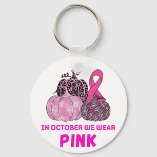 Im Oktober tragen wir rosa Kürbis Schlüsselanhänger