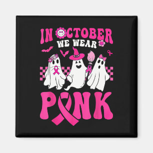 Im Oktober tragen wir rosa Niedlichen Gespensterkr Magnet