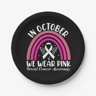 Im Oktober tragen wir rosa Pappteller
