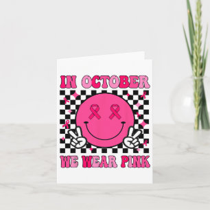 Im Oktober tragen wir rosa Ribbon Brustkrebs Aware Karte