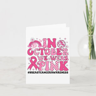 Im Oktober tragen wir rosa Ribbon Brustkrebs Aware Karte