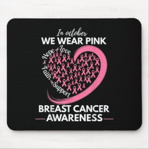 Im Oktober tragen wir rosa Ribbon Brustkrebs Aware Mousepad