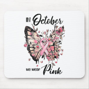 Im Oktober tragen wir rosa Ribbon Brustkrebs Aware Mousepad
