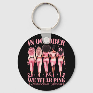 Im Oktober tragen wir rosa Ribbon Brustkrebs Aware Schlüsselanhänger