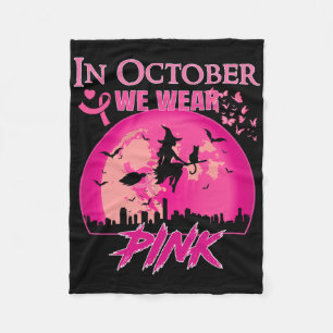 Im Oktober tragen wir rosa Ribbon, Halloween Bre Fleecedecke