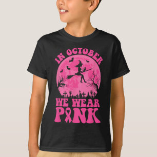 Im Oktober tragen wir rosa Ribbon, Halloween Bre T-Shirt