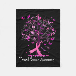 Im Oktober tragen wir rosa Ribbon Tree Brustkrebs Fleecedecke