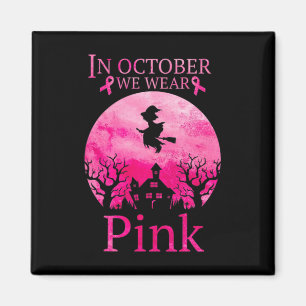 Im Oktober tragen wir rosa Rosa Brustkrebs Schleif Magnet
