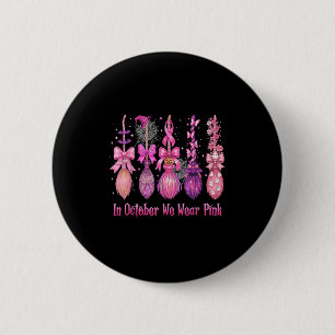 Im Oktober tragen wir rosa Rosa Rotzunge Halloween Button